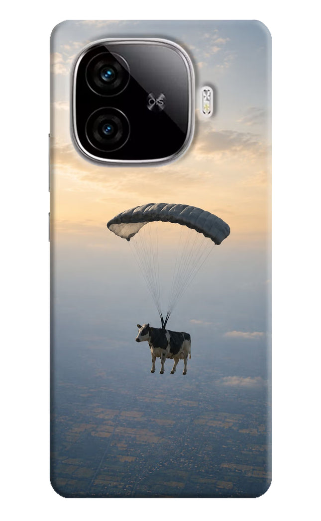 Skydiving Cow iQOO Neo 10R 5G Hard Case Back Cover by Casekaro
