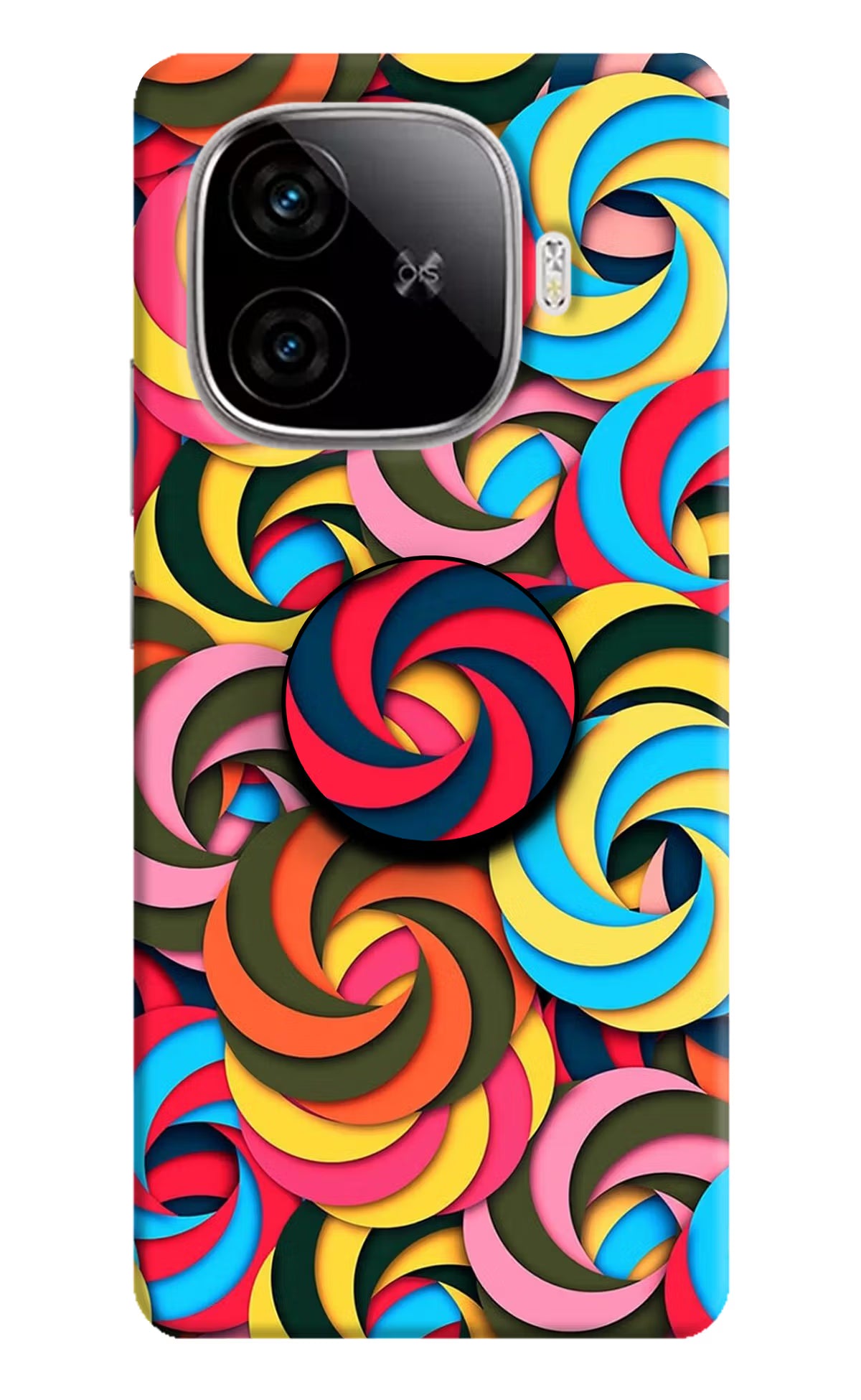 Spiral Pattern iQOO Neo 10R 5G Pop Case by Casekaro