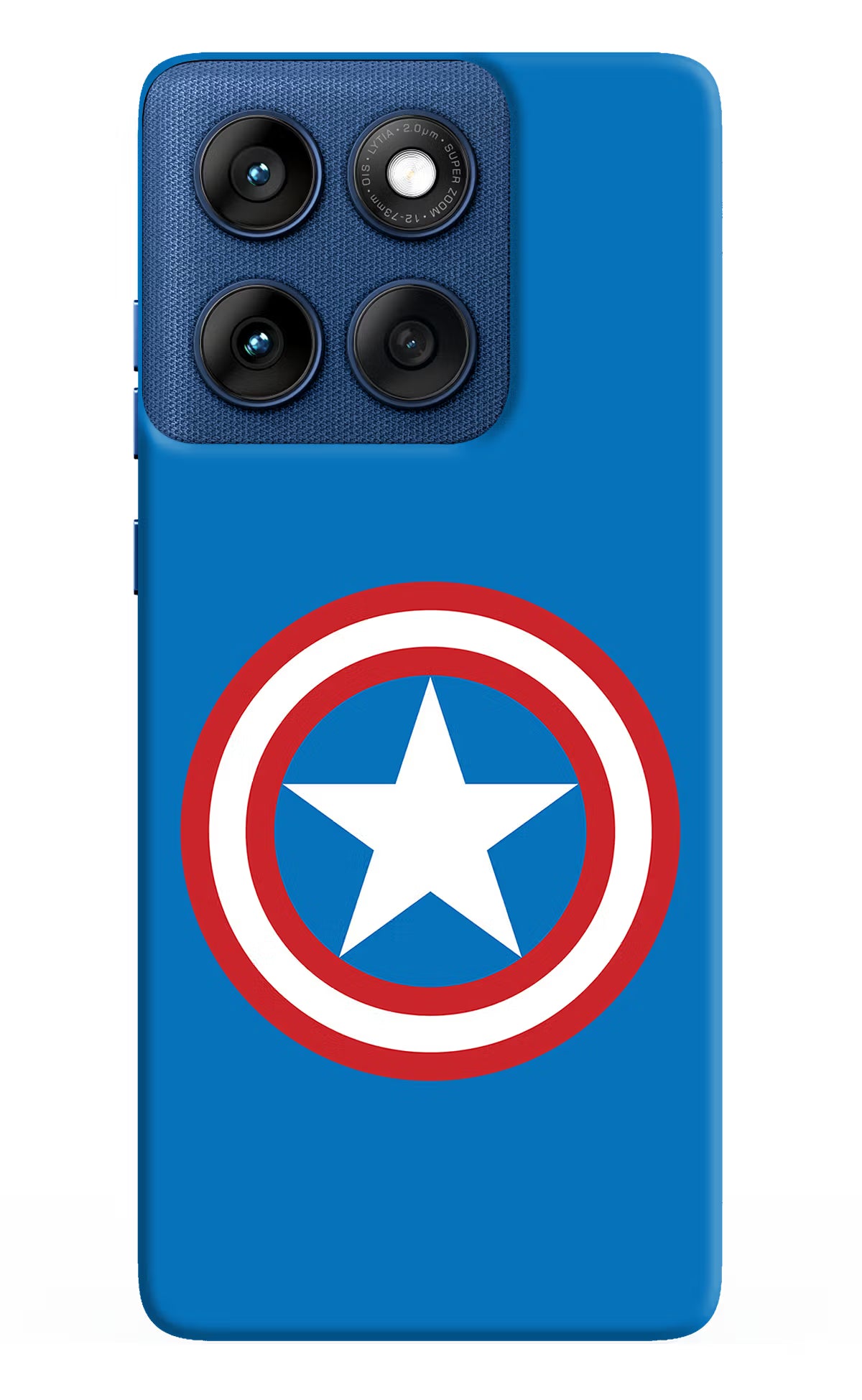 Captain America Logo Moto Edge 60 Hard Case Back Cover by Casekaro