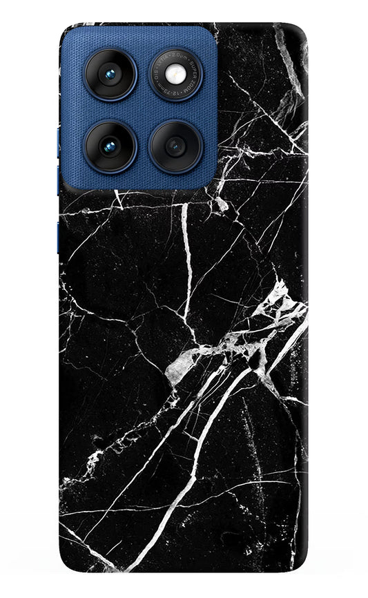 Black Marble Pattern Moto Edge 60 Hard Case Back Cover by Casekaro