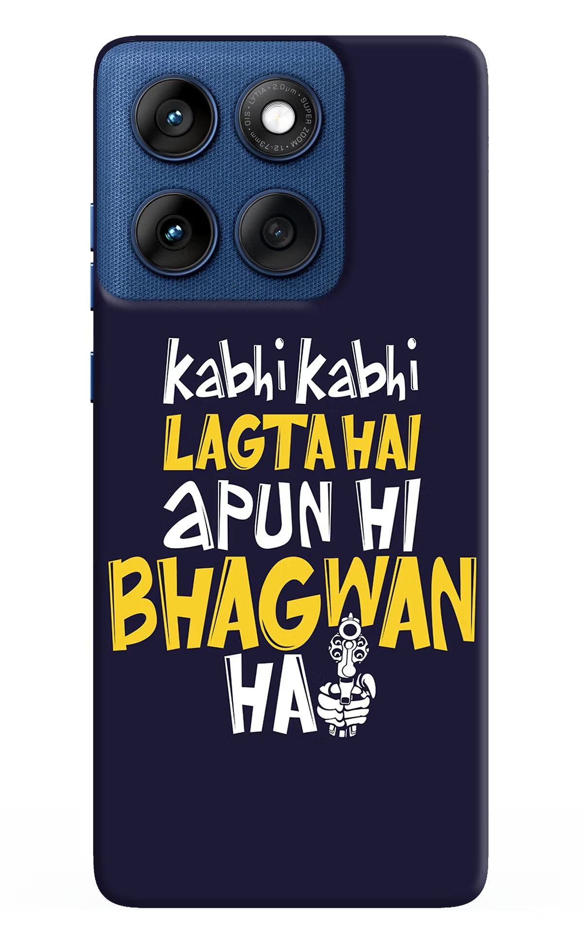 Kabhi Kabhi Lagta Hai Apun Hi Bhagwan Hai Moto Edge 60 Hard Case Back Cover by Casekaro