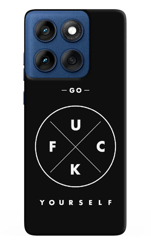 Go Fuck Yourself Moto Edge 60 Hard Case Back Cover by Casekaro
