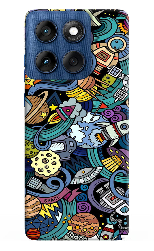 Space Abstract Moto Edge 60 Hard Case Back Cover by Casekaro