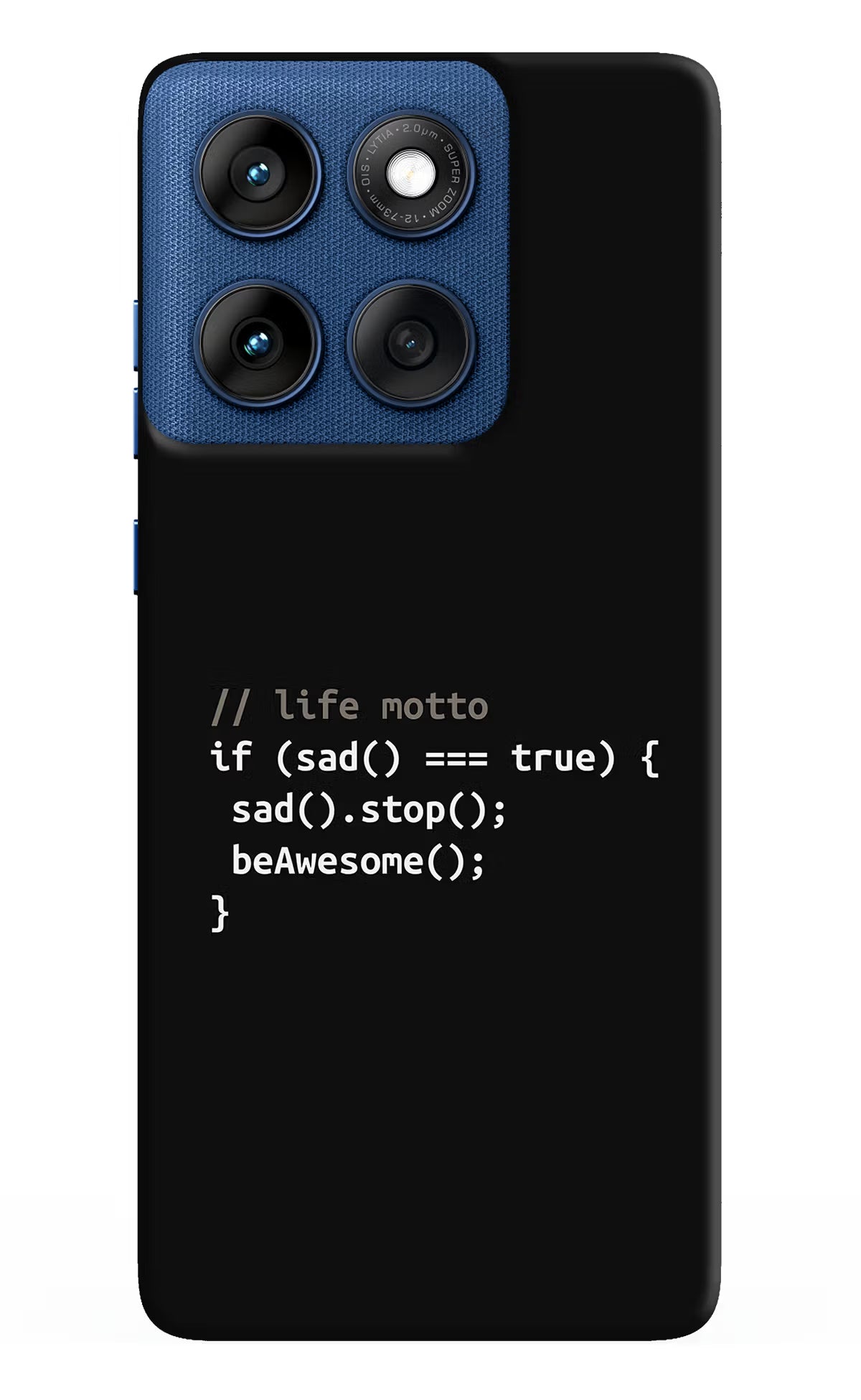 Life Motto Code Moto Edge 60 Hard Case Back Cover by Casekaro