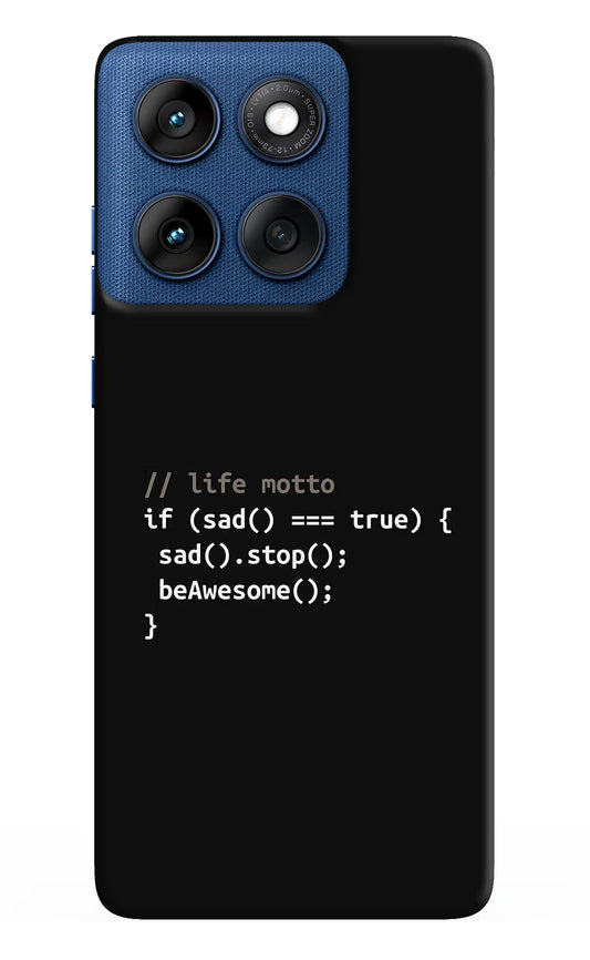 Life Motto Code Moto Edge 60 Hard Case Back Cover by Casekaro