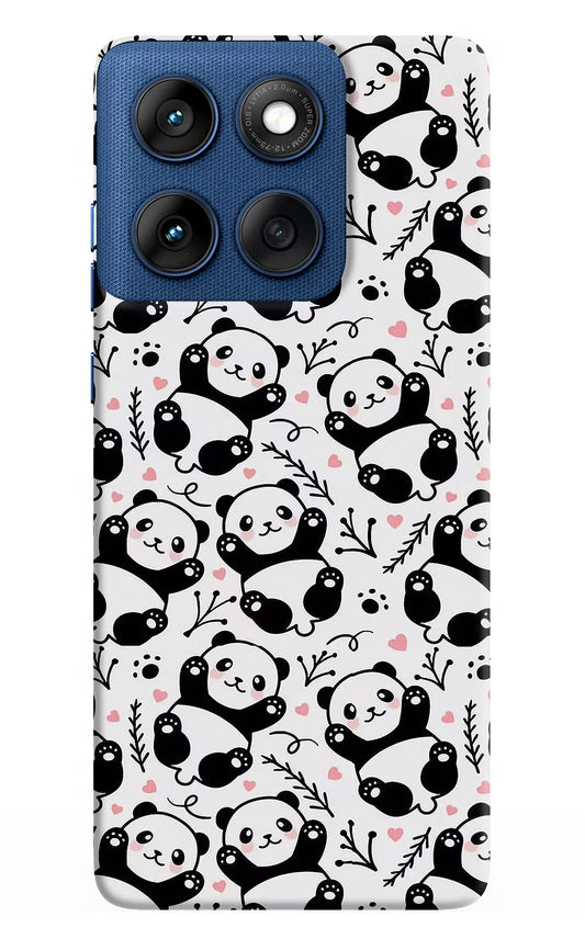 Cute Panda Moto Edge 60 Hard Case Back Cover by Casekaro