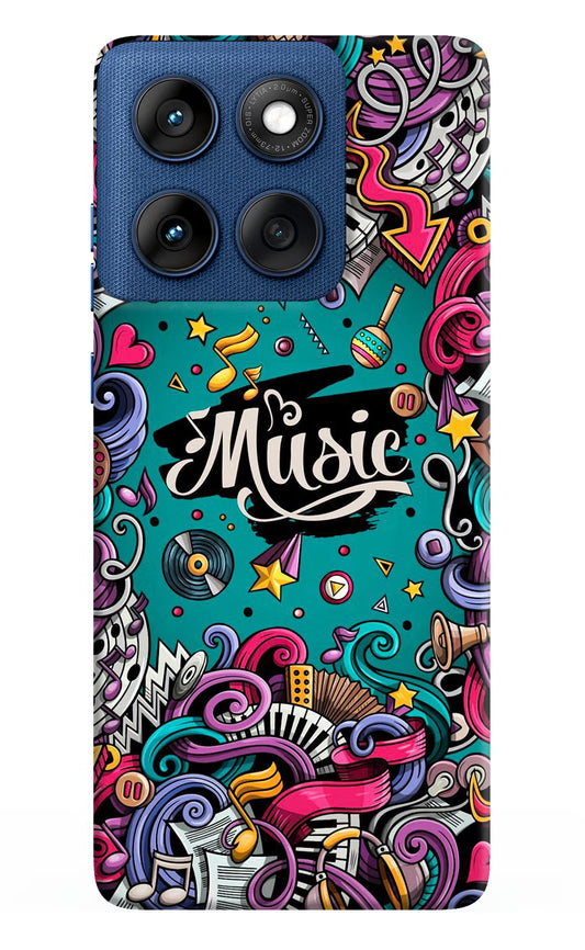 Music Graffiti Moto Edge 60 Hard Case Back Cover by Casekaro
