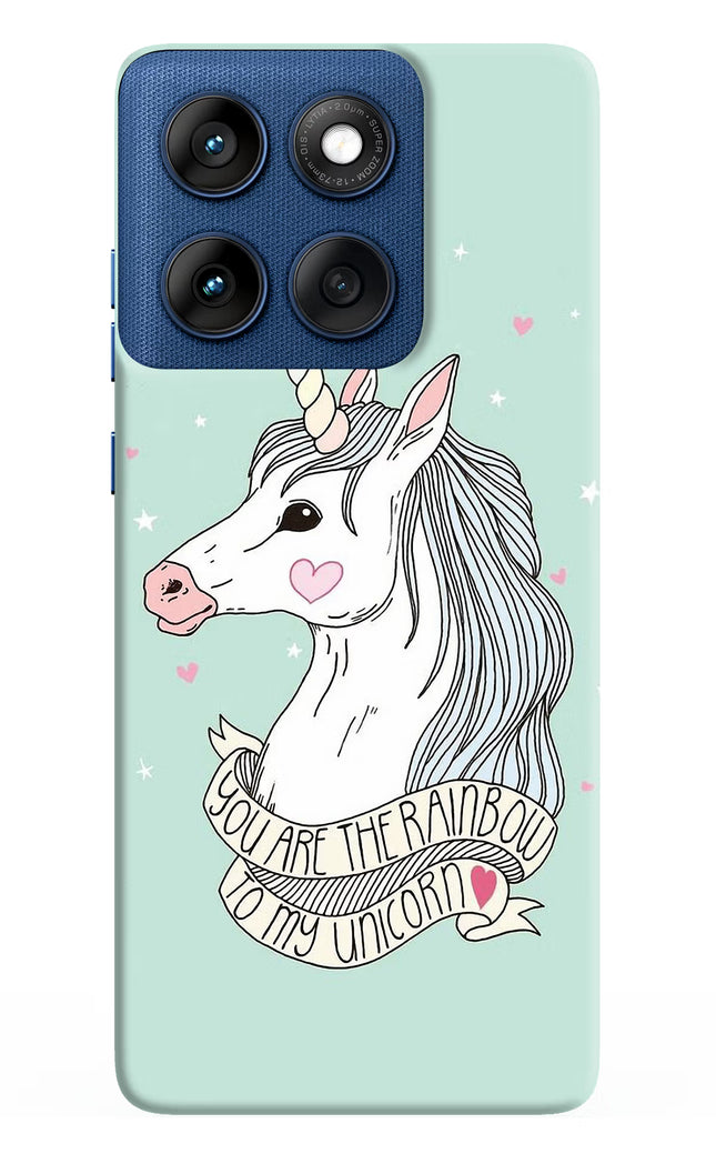 Unicorn Wallpaper Moto Edge 60 Hard Case Back Cover by Casekaro