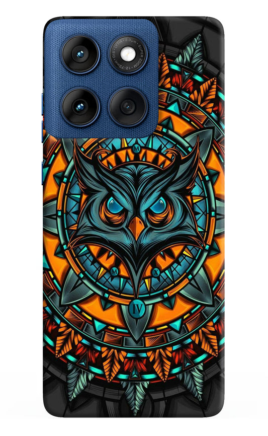 Angry Owl Art Moto Edge 60 Hard Case Back Cover by Casekaro
