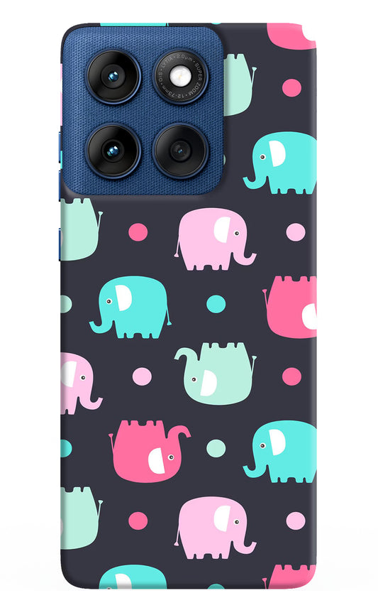 Elephants Moto Edge 60 Hard Case Back Cover by Casekaro