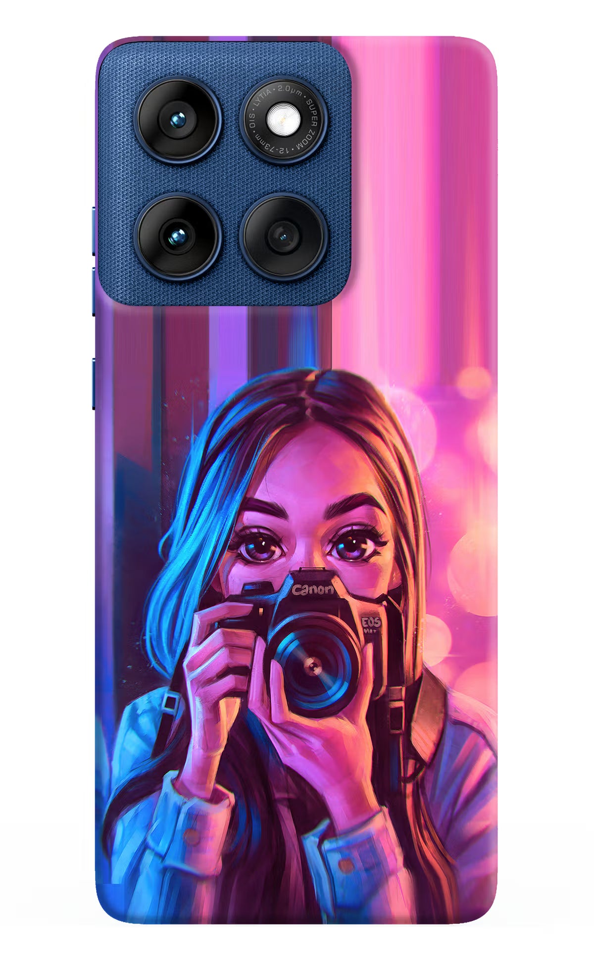 Girl Photographer Moto Edge 60 Hard Case Back Cover by Casekaro