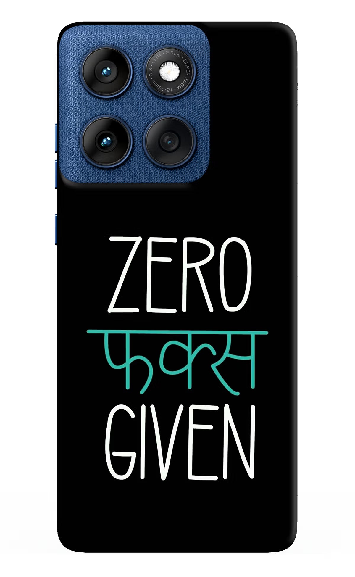 Zero Fucks Given Moto Edge 60 Hard Case Back Cover by Casekaro
