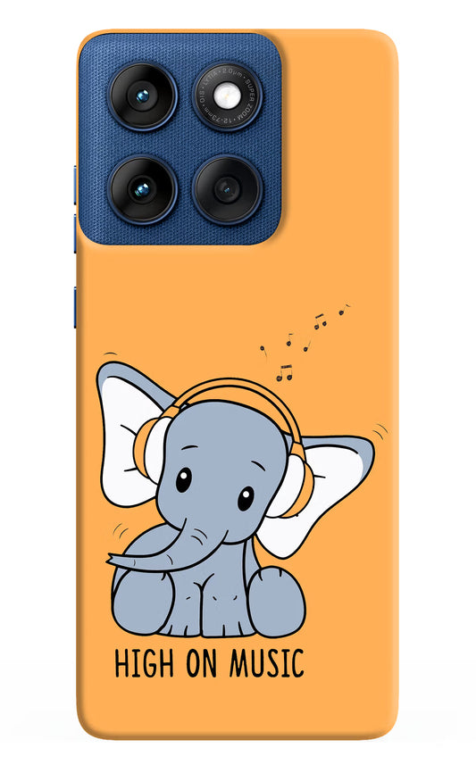 High On Music Moto Edge 60 Hard Case Back Cover by Casekaro