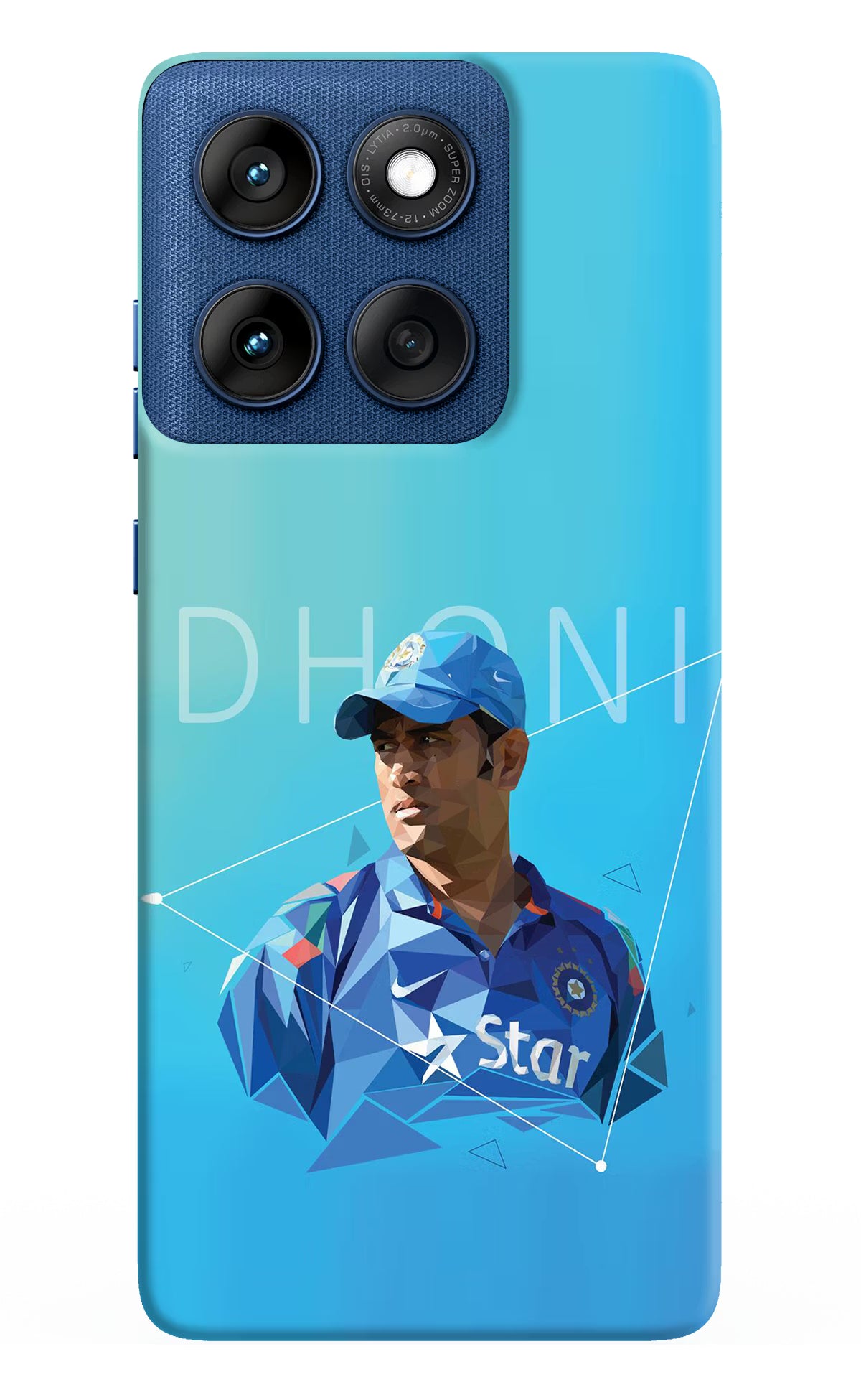 Dhoni Artwork Moto Edge 60 Hard Case Back Cover by Casekaro