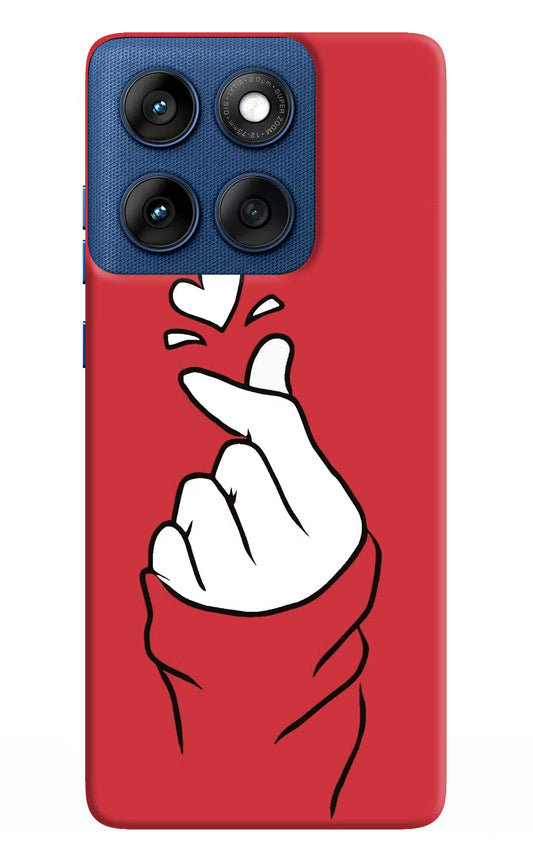 Korean Love Sign Moto Edge 60 Hard Case Back Cover by Casekaro