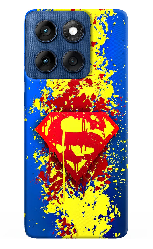 Superman logo Moto Edge 60 Hard Case Back Cover by Casekaro
