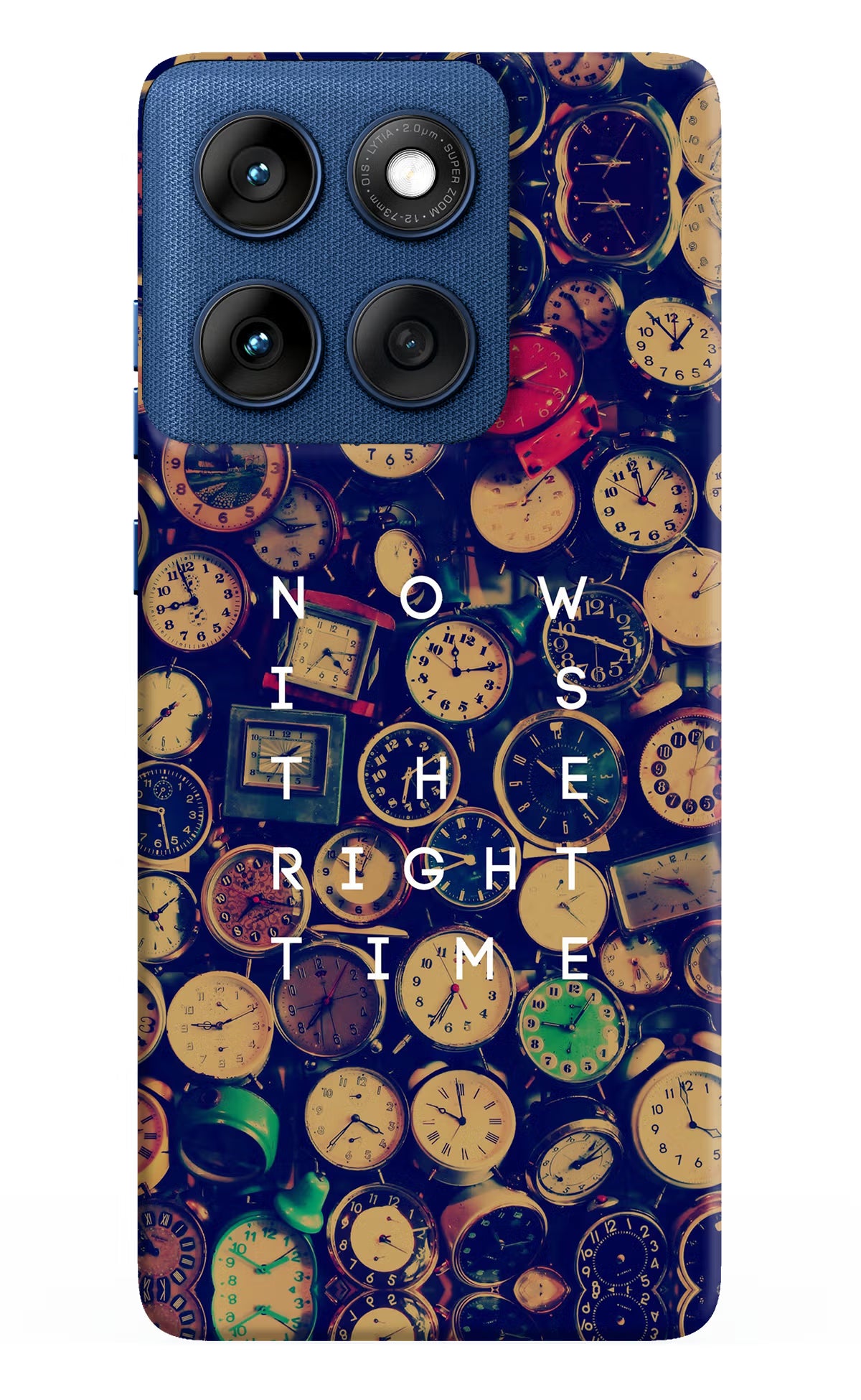 Now is the Right Time Quote Moto Edge 60 Hard Case Back Cover by Casekaro