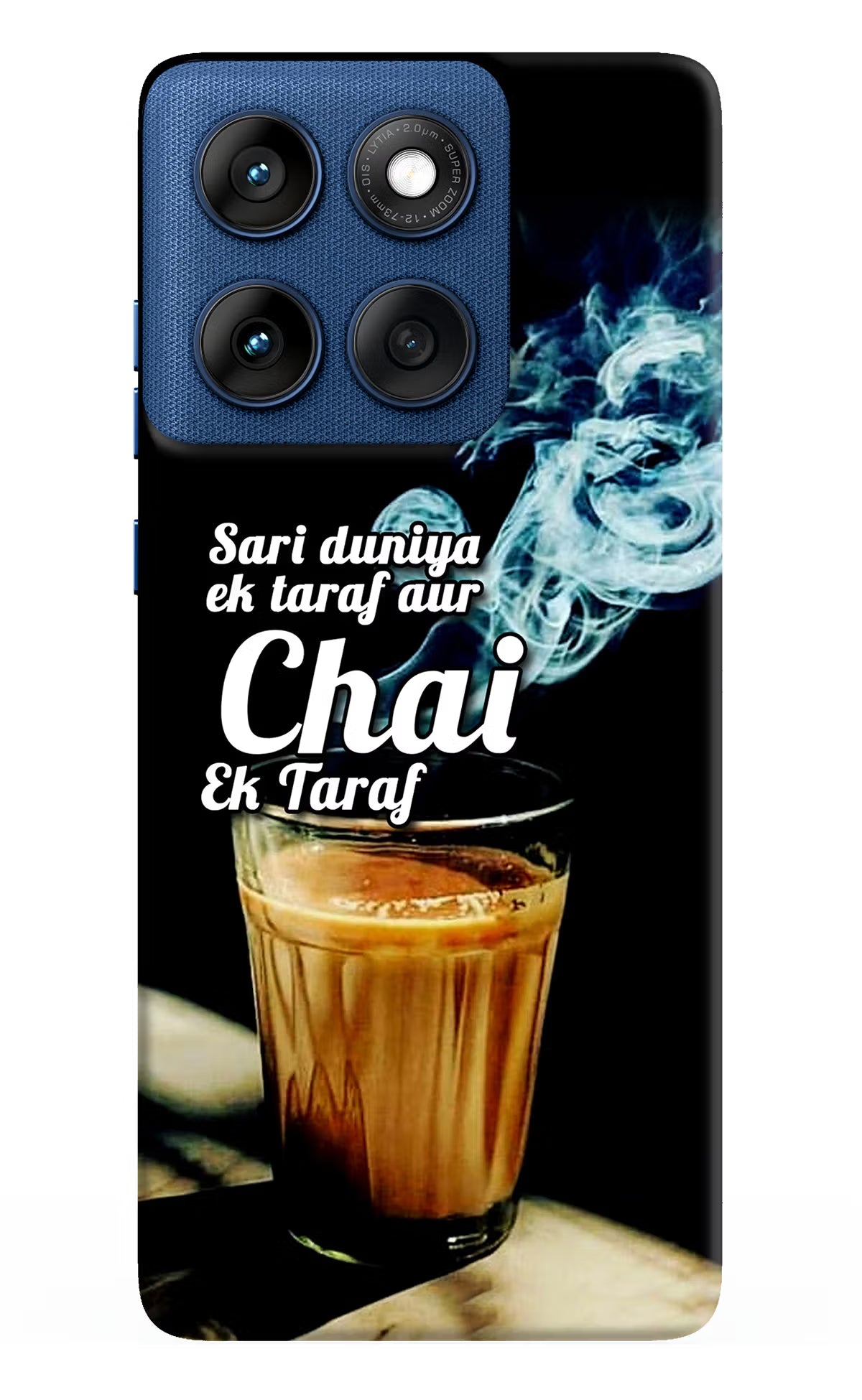 Chai Ek Taraf Quote Moto Edge 60 Hard Case Back Cover by Casekaro