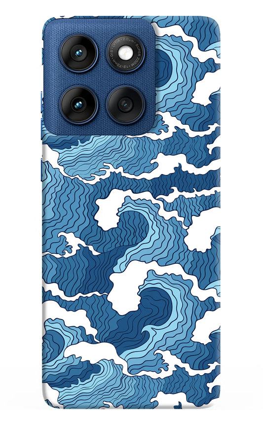 Blue Waves Moto Edge 60 Hard Case Back Cover by Casekaro