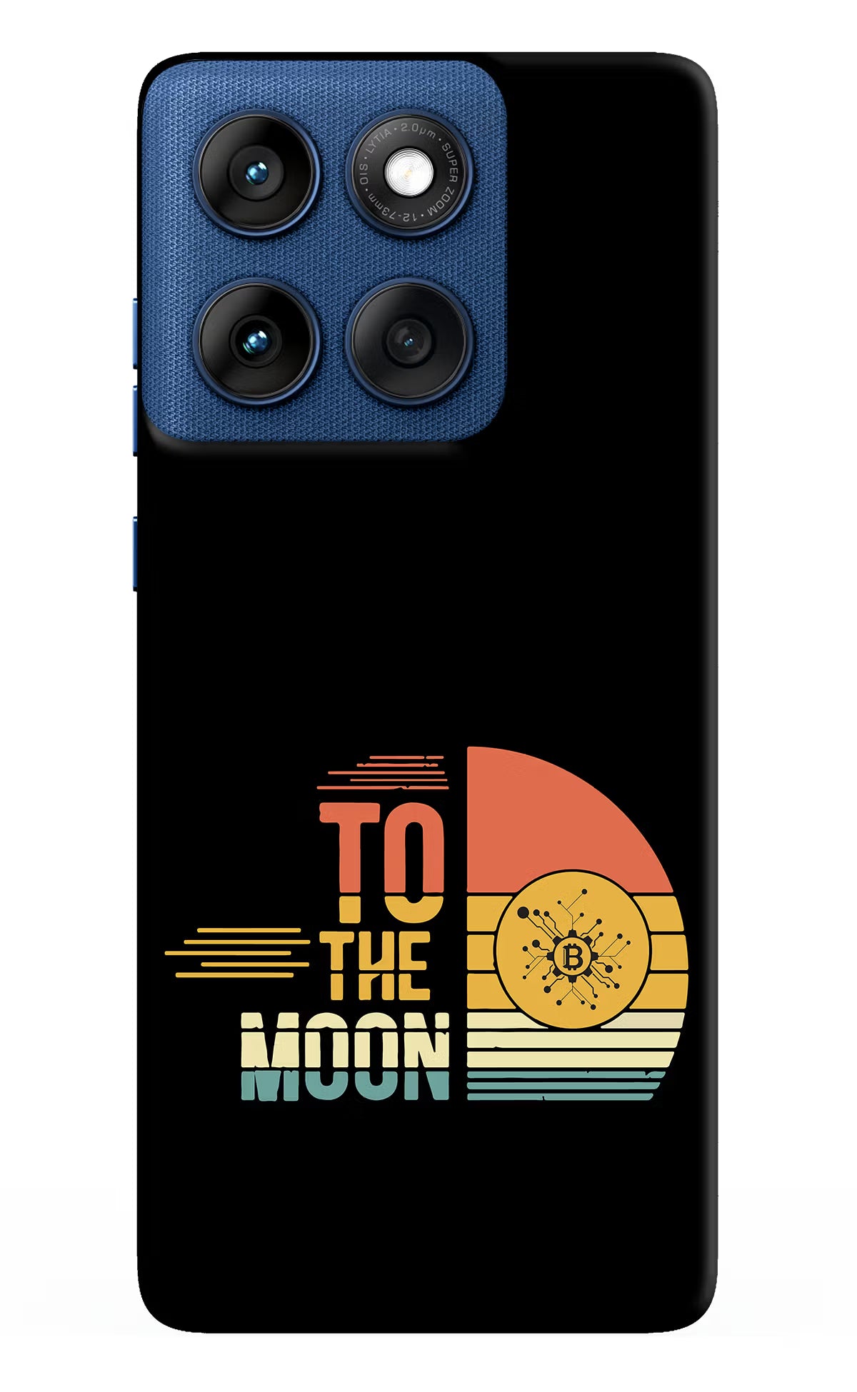 To the Moon Moto Edge 60 Hard Case Back Cover by Casekaro