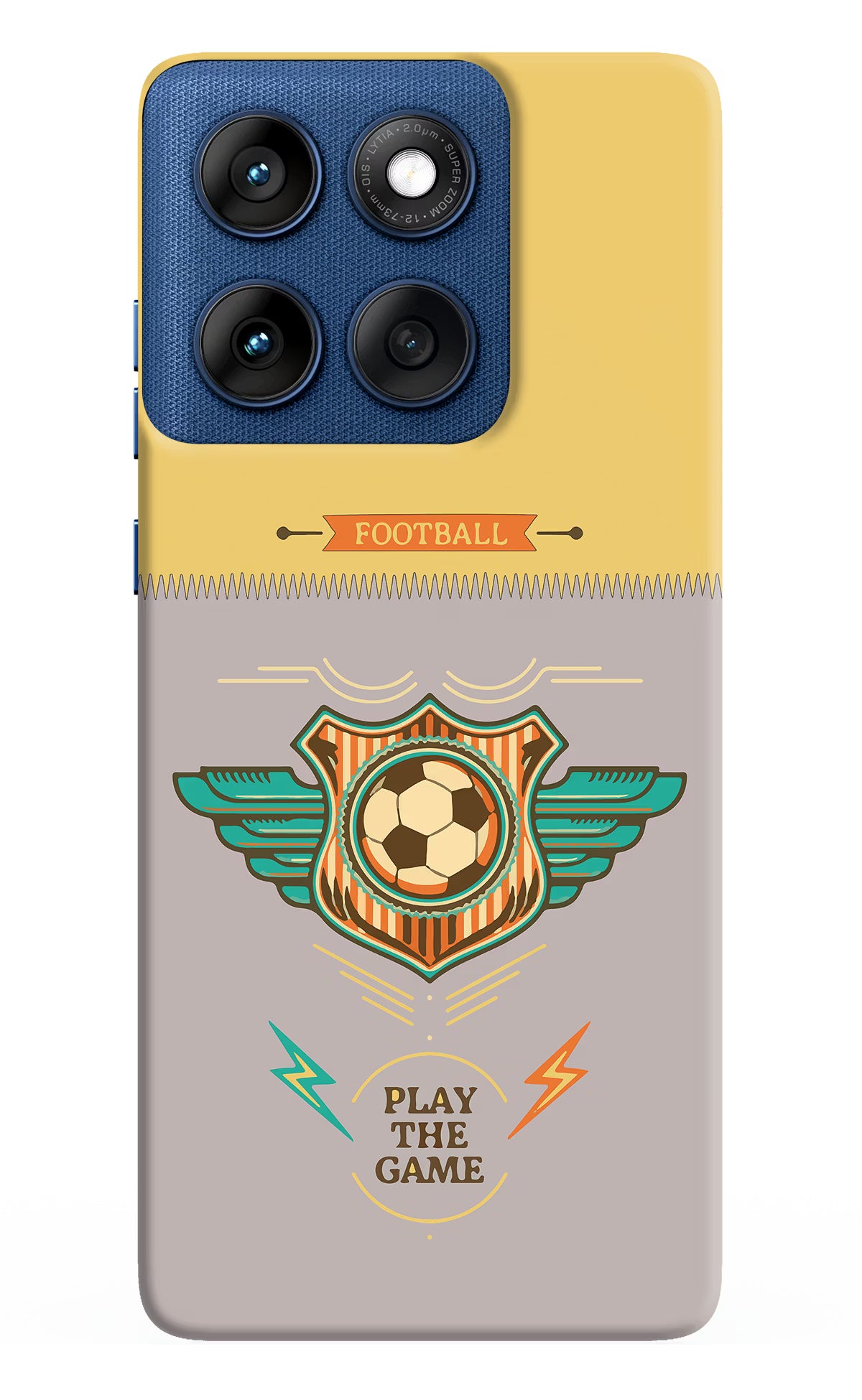 Football Moto Edge 60 Hard Case Back Cover by Casekaro