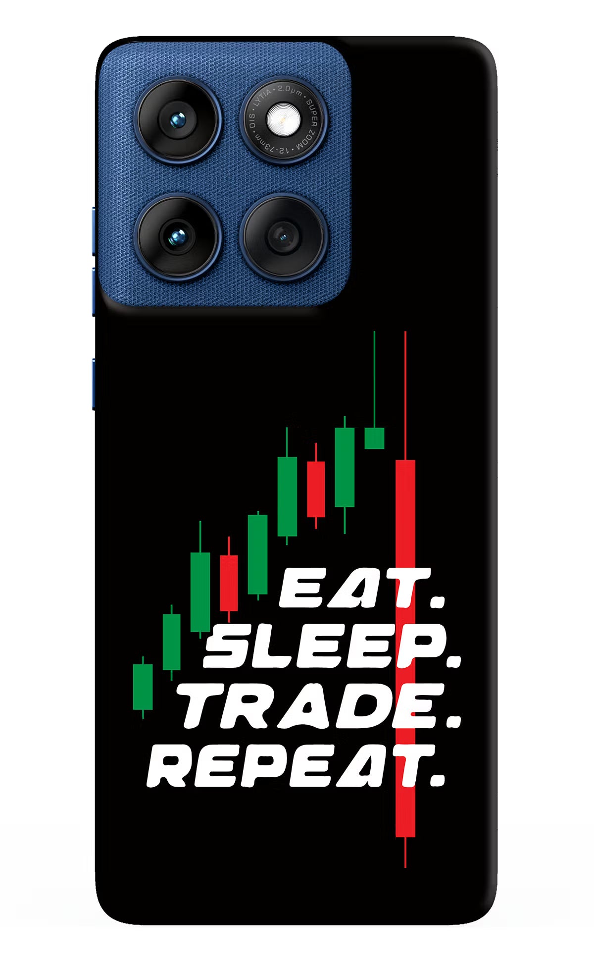 Eat Sleep Trade Repeat Moto Edge 60 Hard Case Back Cover by Casekaro