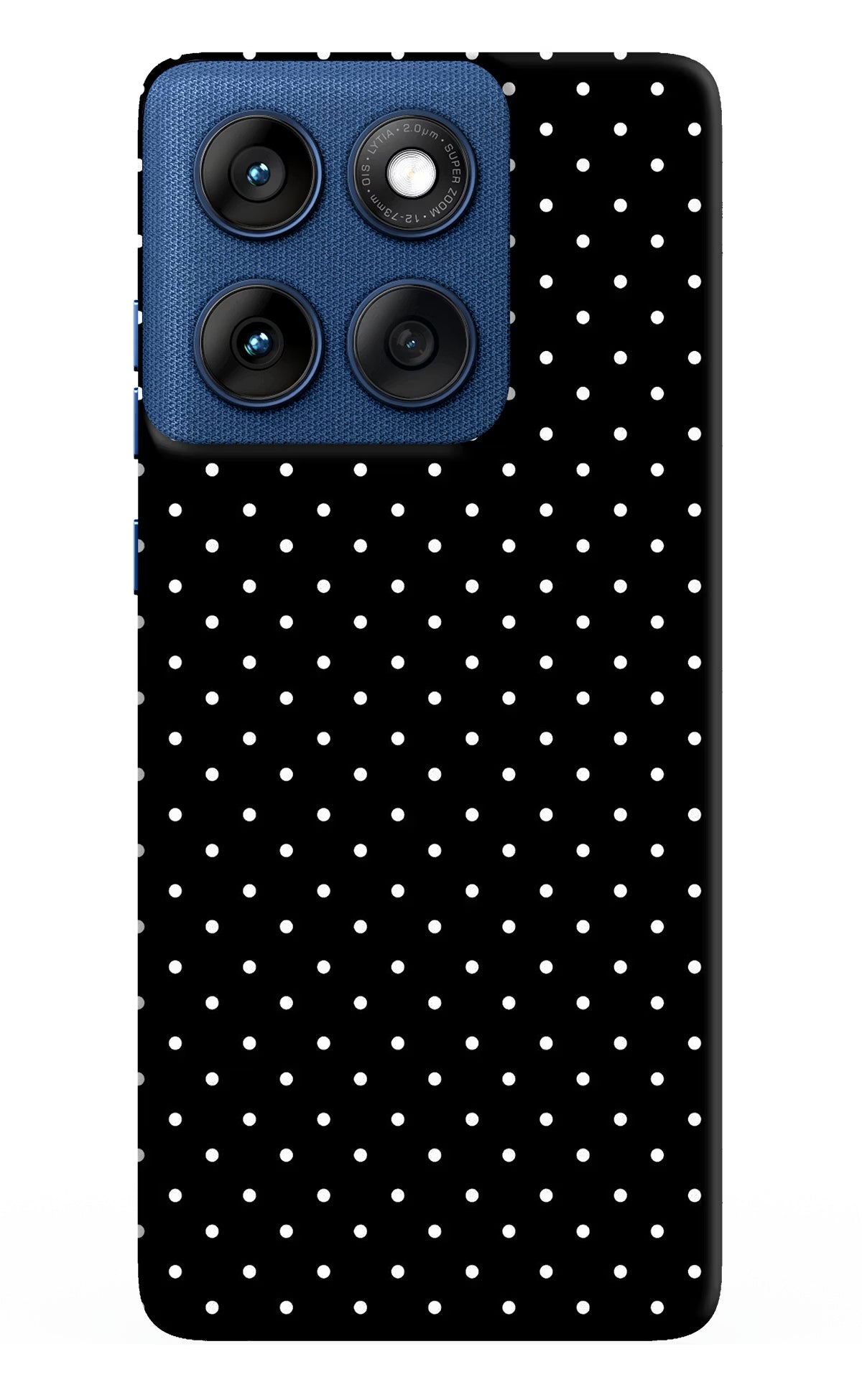 White Dots Moto Edge 60 Hard Case Back Cover by Casekaro