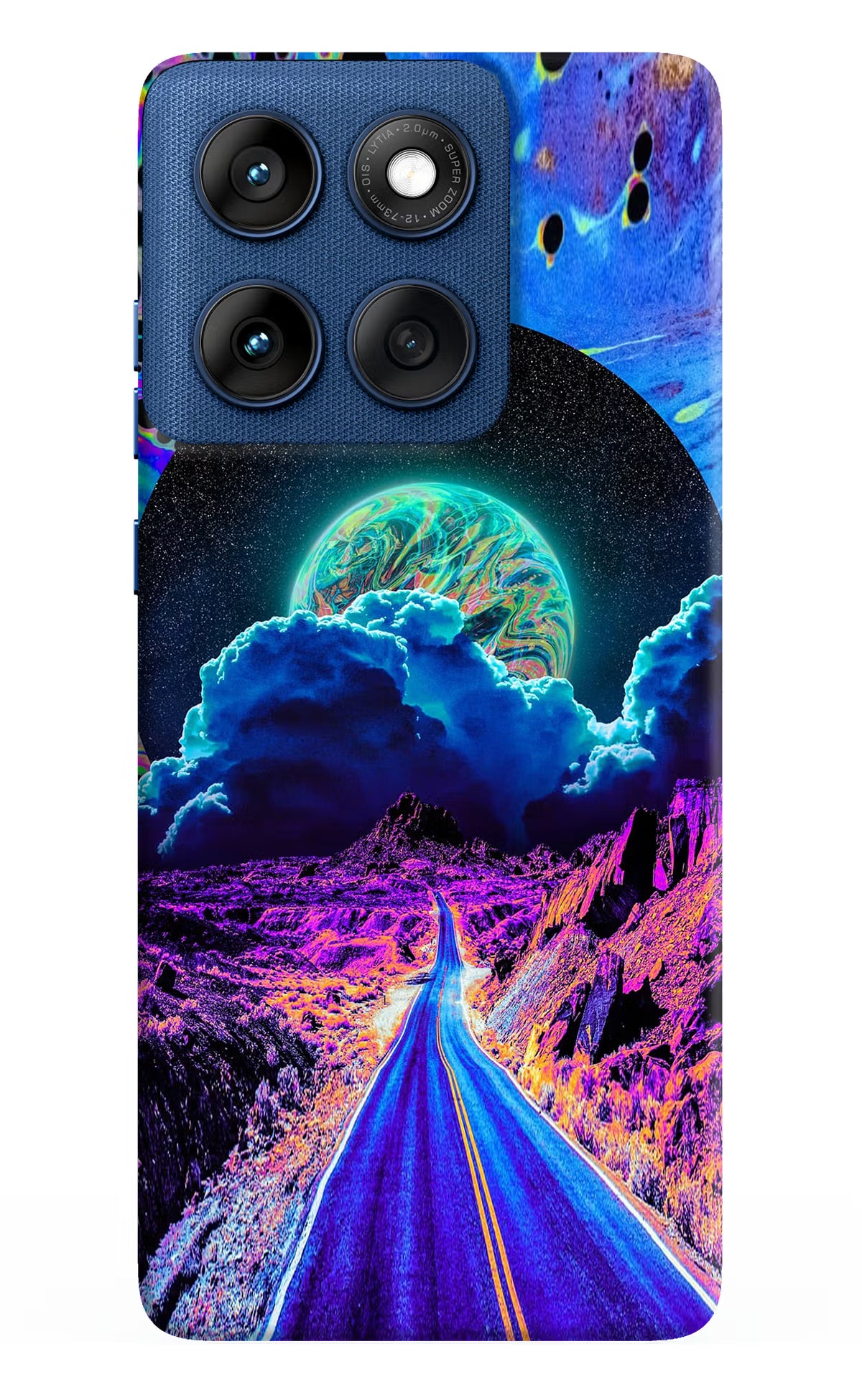 Psychedelic Painting Moto Edge 60 Hard Case Back Cover by Casekaro