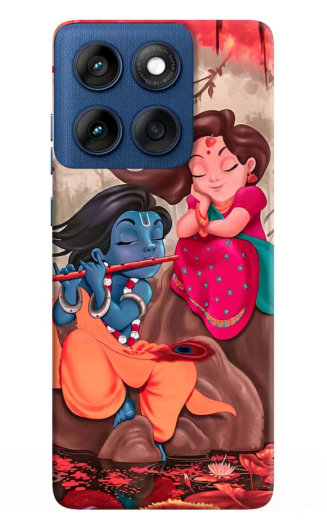 Radhe Krishna Moto Edge 60 Hard Case Back Cover by Casekaro