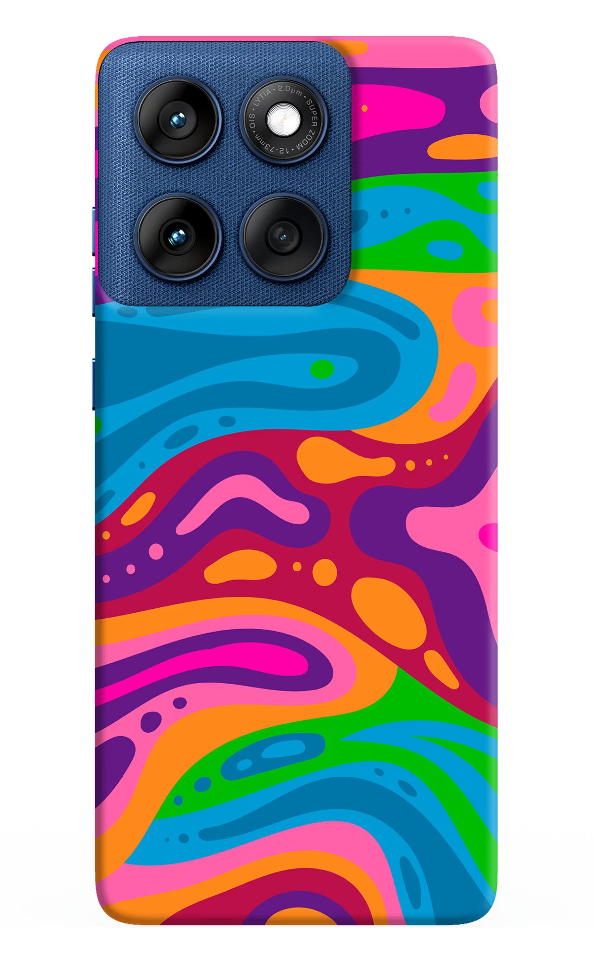 Trippy Pattern Moto Edge 60 Hard Case Back Cover by Casekaro
