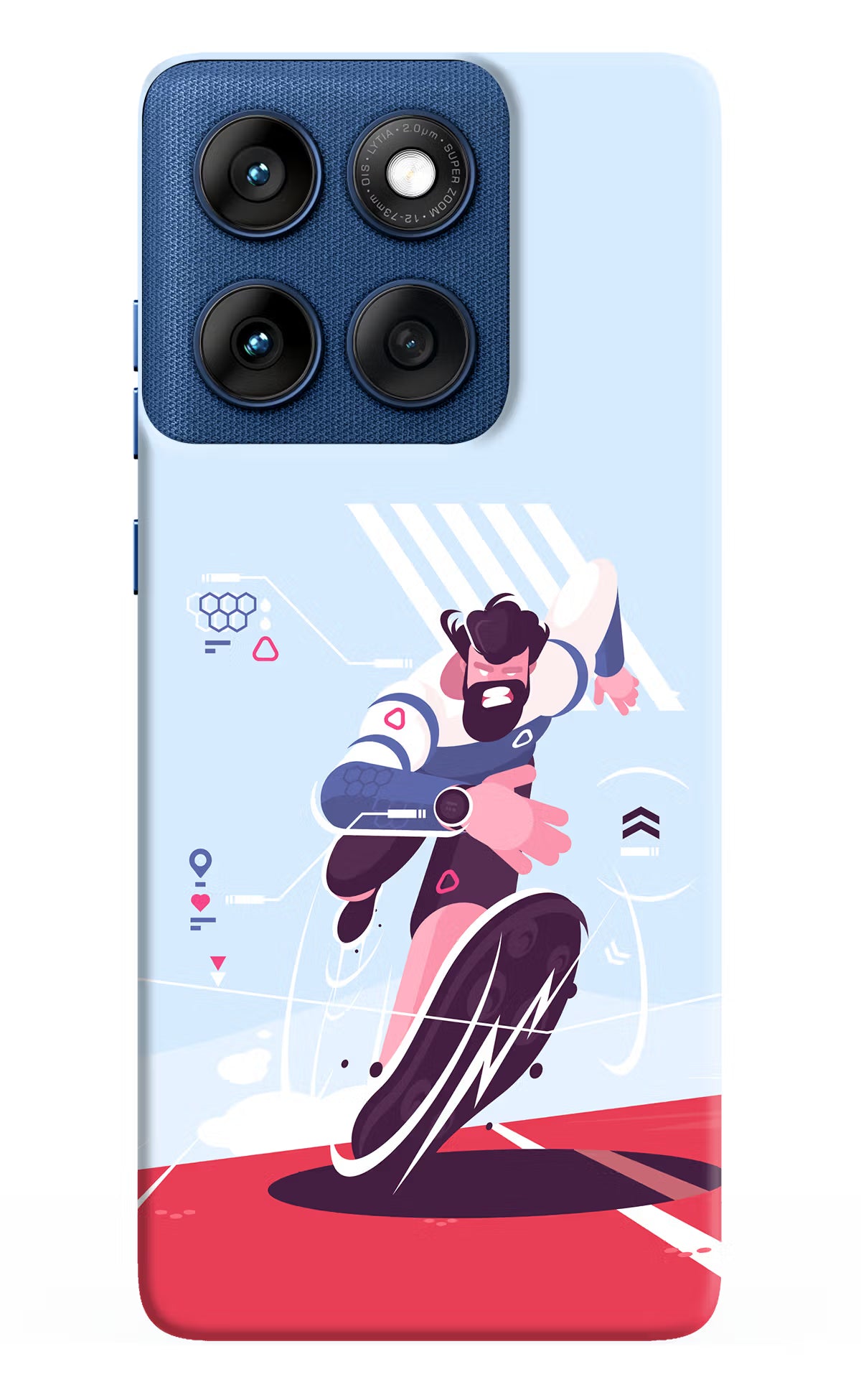 Run Pro Moto Edge 60 Hard Case Back Cover by Casekaro