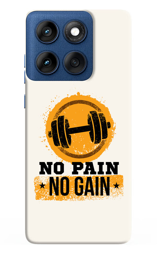 No Pain No Gain Moto Edge 60 Hard Case Back Cover by Casekaro