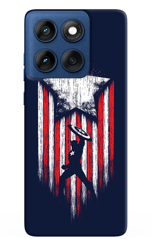 Captain America Marvel Art Moto Edge 60 Hard Case Back Cover by Casekaro