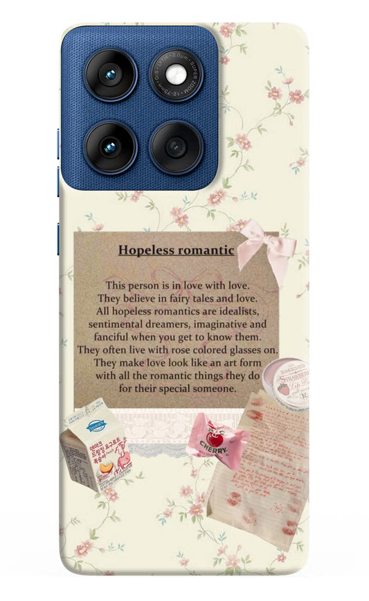 Hopeless Romantic Moto Edge 60 Hard Case Back Cover by Casekaro