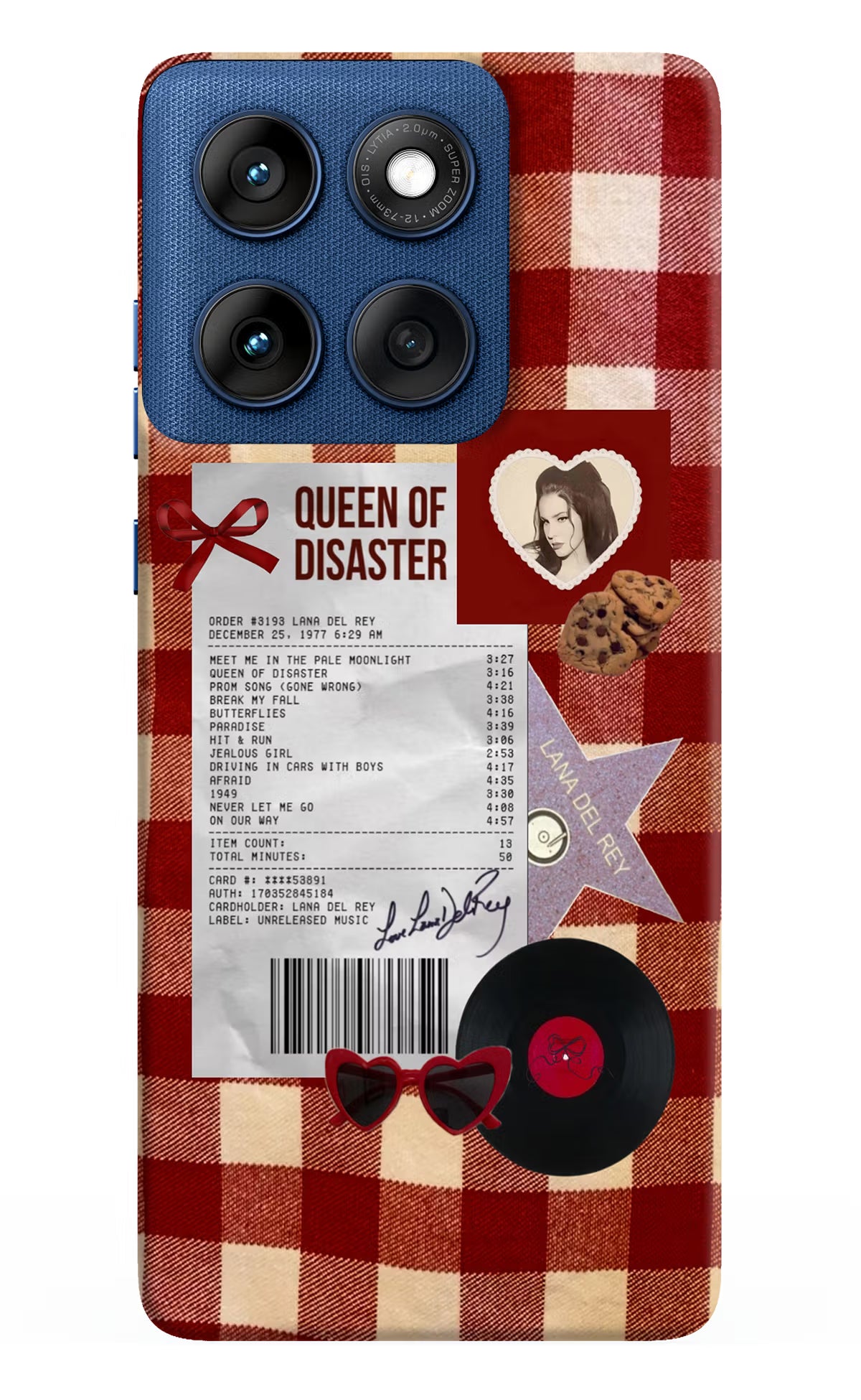 Queen of Disaster Moto Edge 60 Hard Case Back Cover by Casekaro
