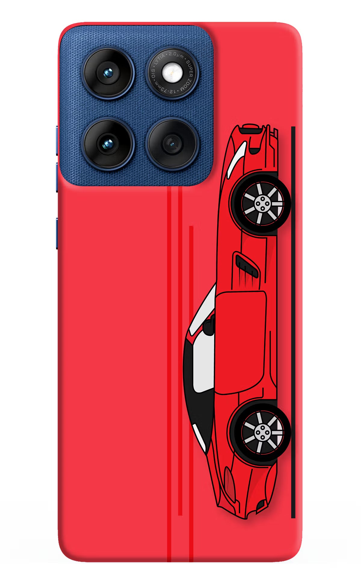 Red Velocity Moto Edge 60 Hard Case Back Cover by Casekaro