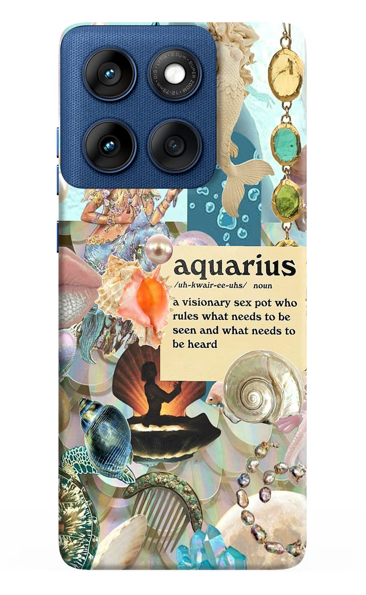 Aquarius Zodiac Moto Edge 60 Hard Case Back Cover by Casekaro