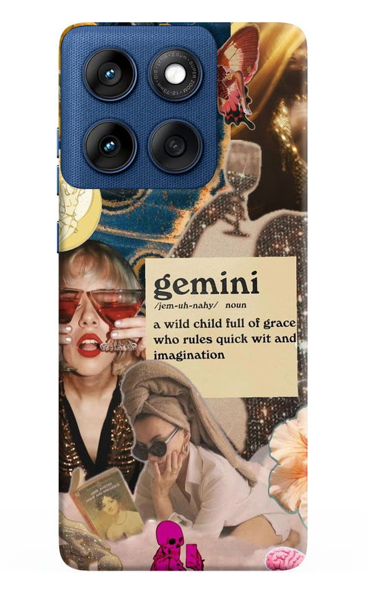 Gemini Zodiac Moto Edge 60 Hard Case Back Cover by Casekaro