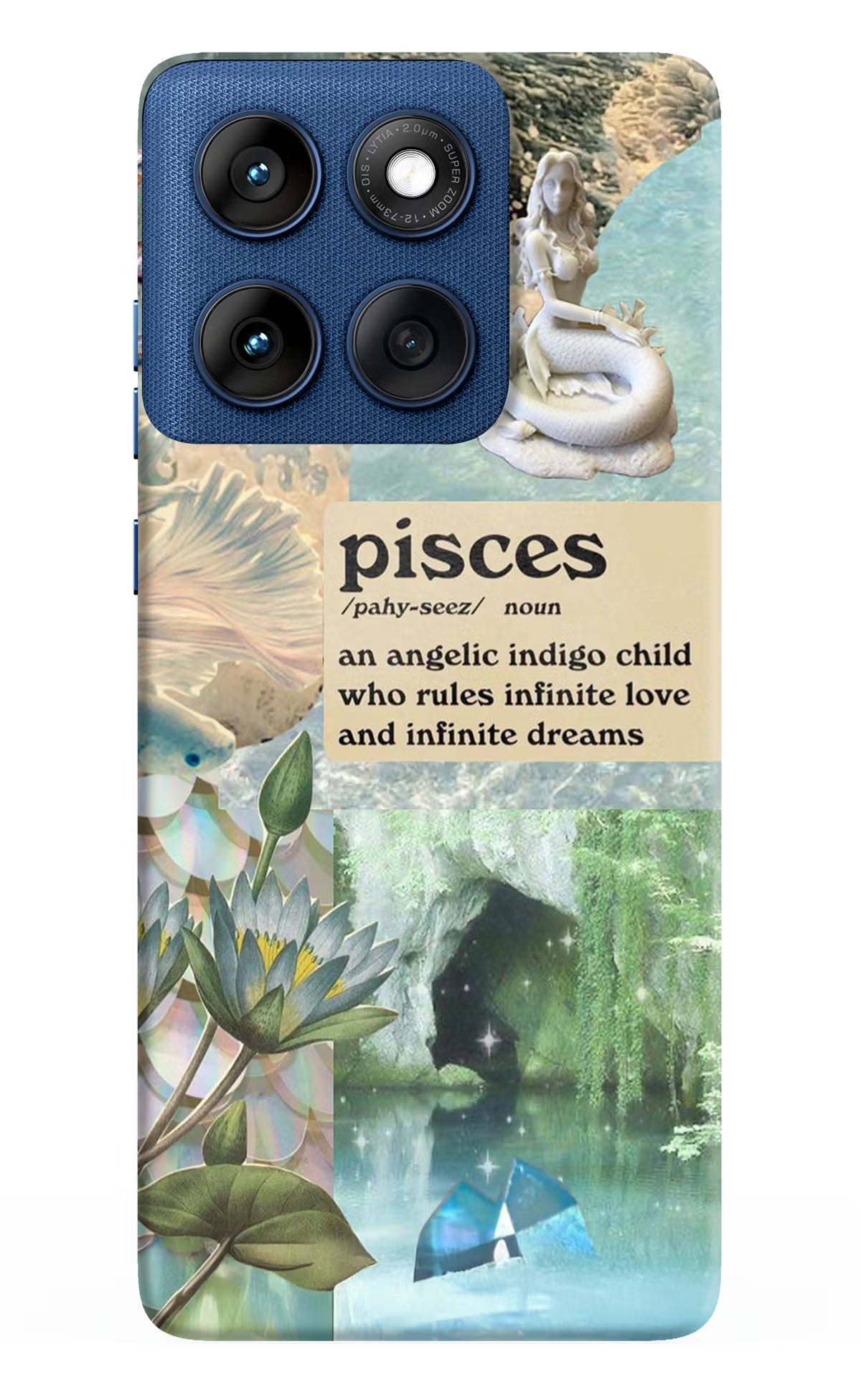 Pisces Zodiac Moto Edge 60 Hard Case Back Cover by Casekaro