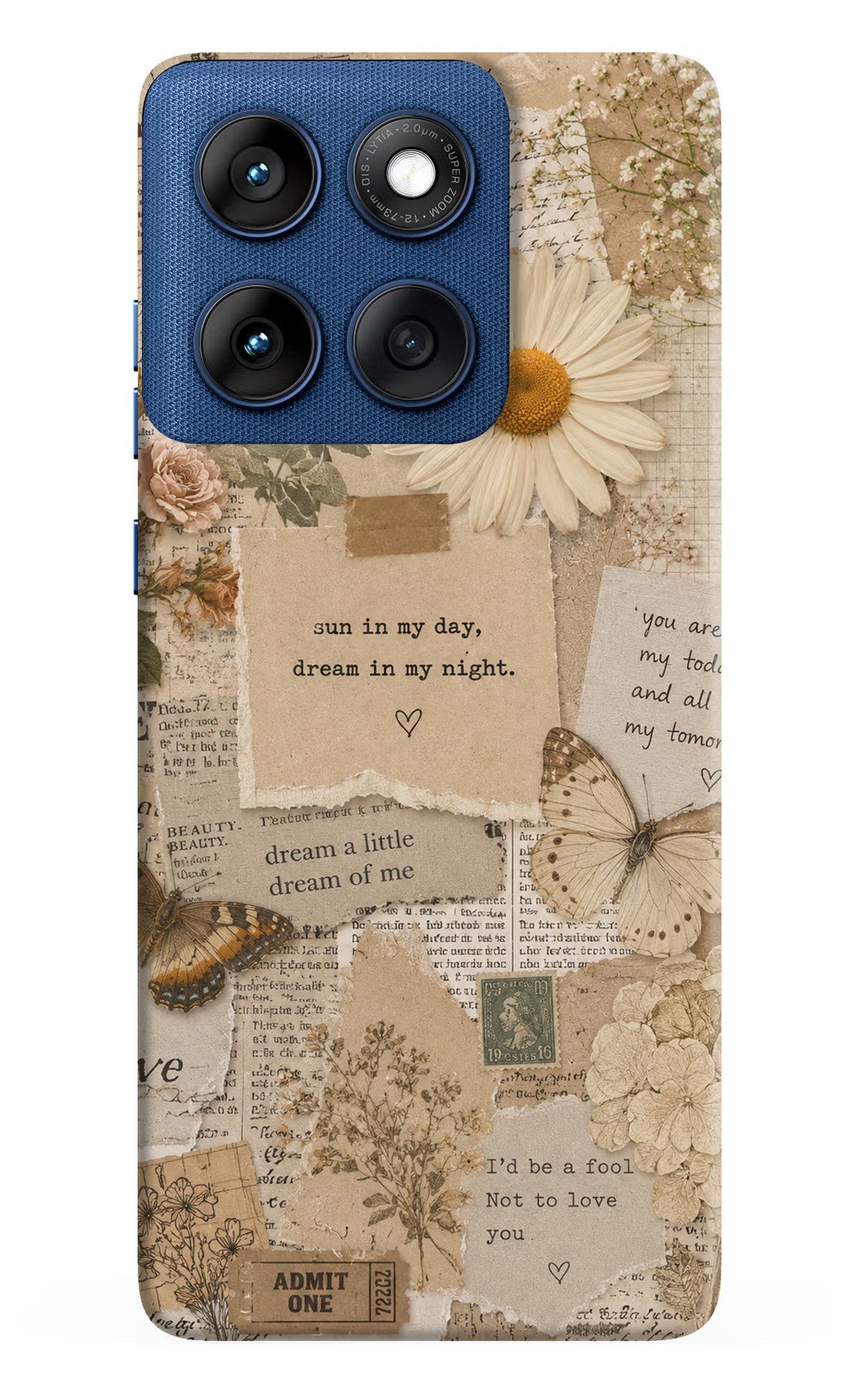 Vintage case Moto Edge 60 Back Cover