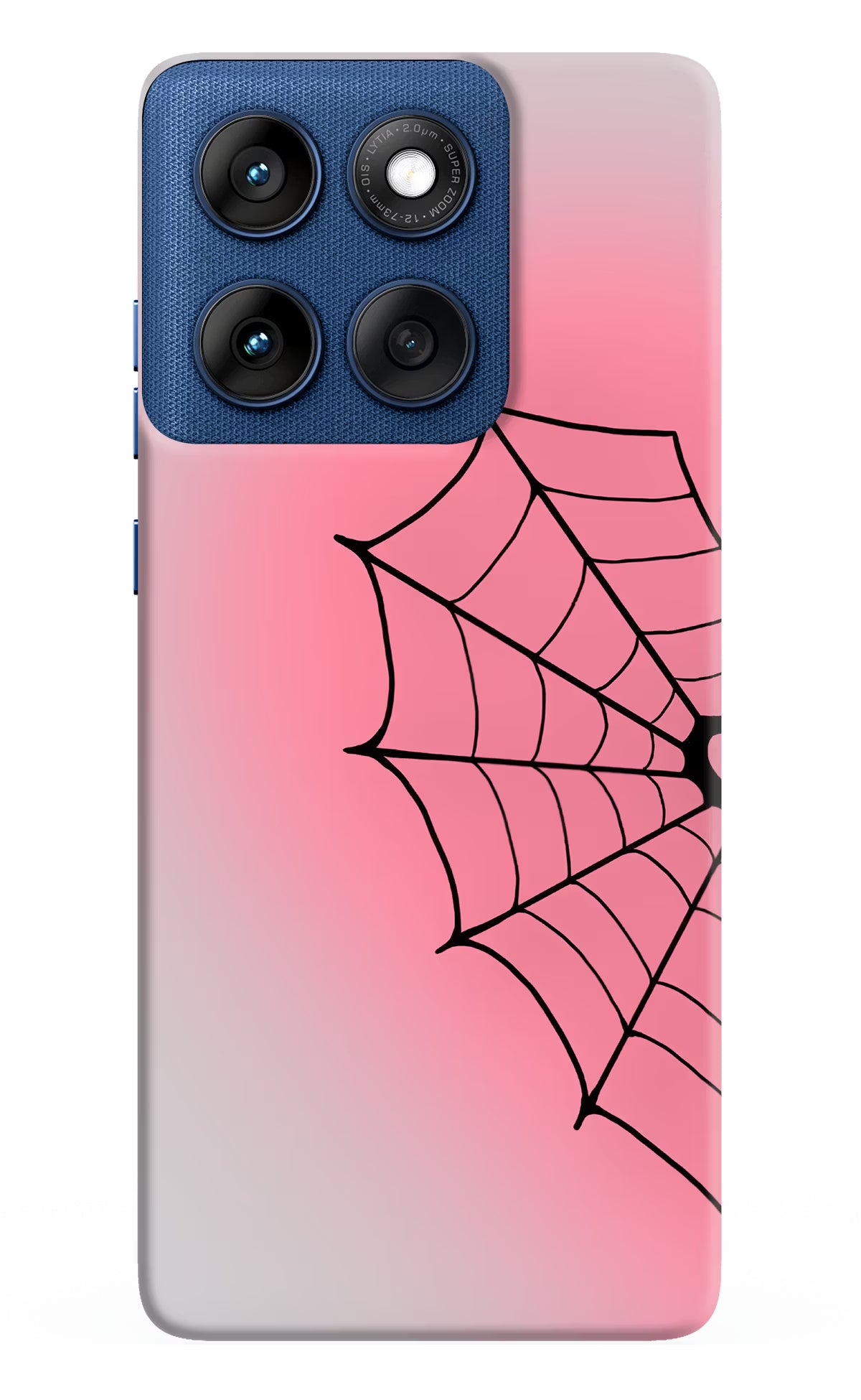 Pink Web Moto Edge 60 Back Cover