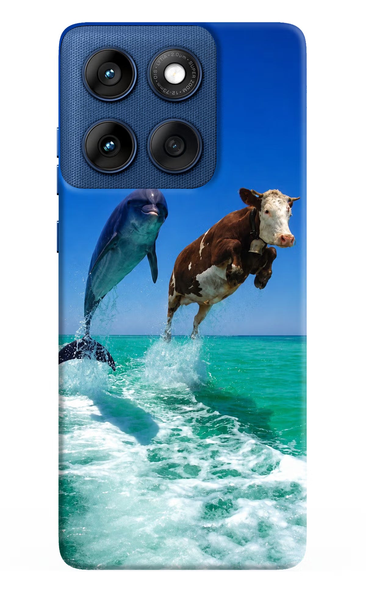Dolphin vs Cow Moto Edge 60 Back Cover