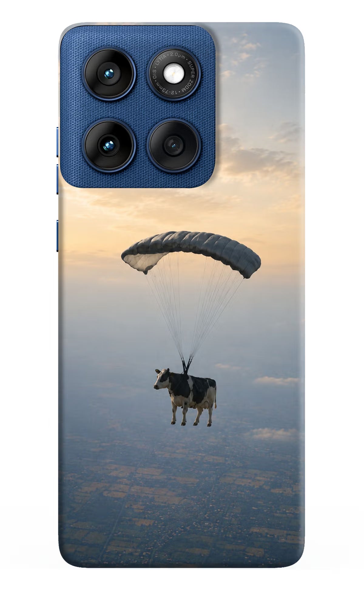 Skydiving Cow Moto Edge 60 Back Cover