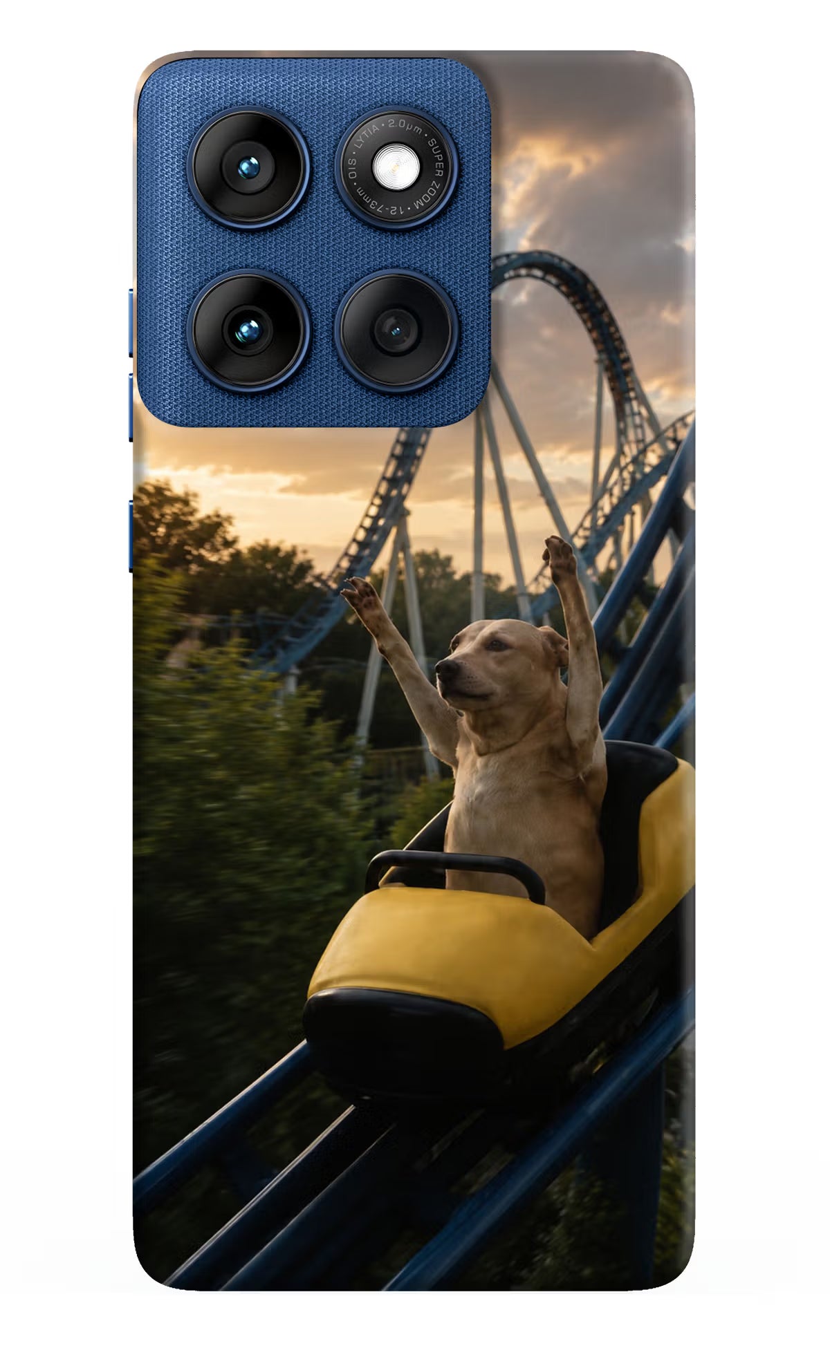 Rollercoaster Dog Moto Edge 60 Back Cover