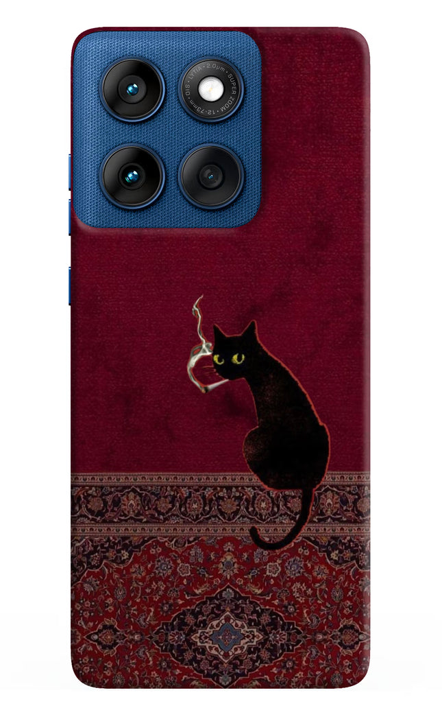Midnight Cat Moto Edge 60 Hard Case Back Cover by Casekaro