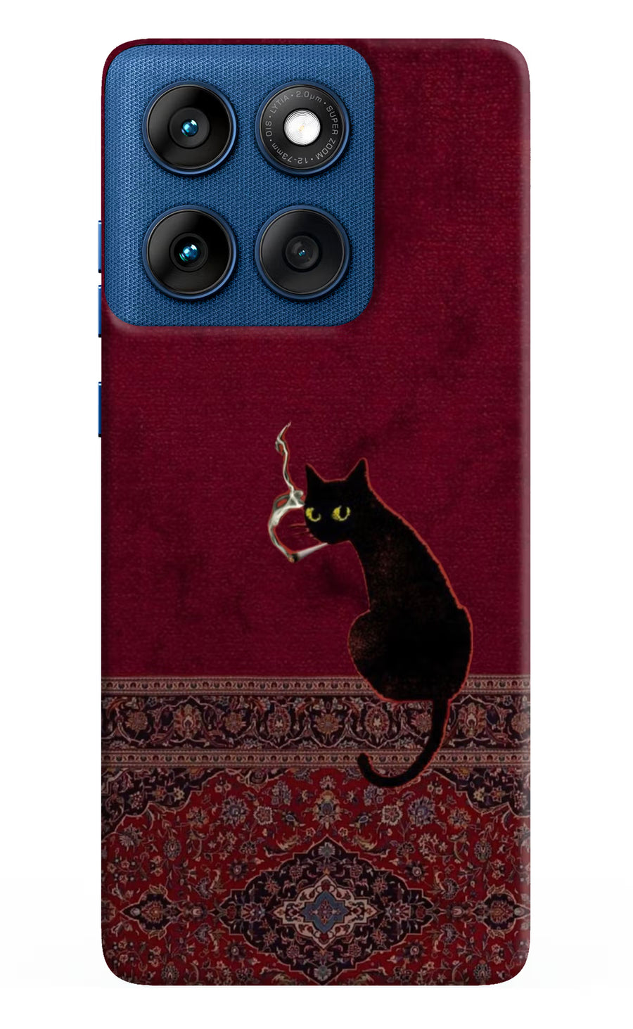 Midnight Cat Moto Edge 60 Back Cover, Hard case
