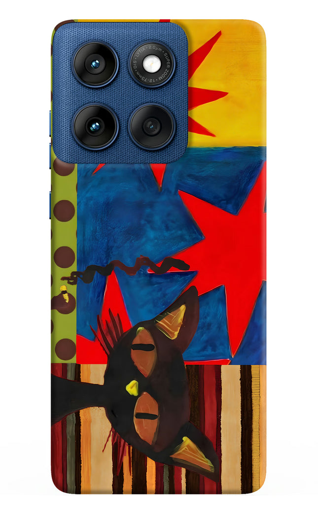 Pop Cat Moto Edge 60 Hard Case Back Cover by Casekaro