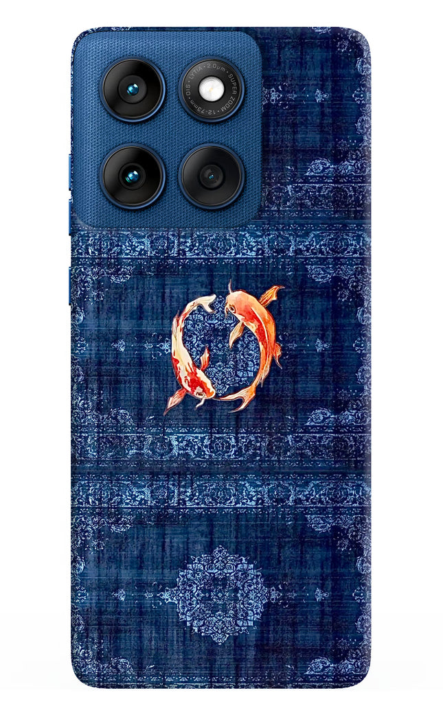 Koi Blue Moto Edge 60 Hard Case Back Cover by Casekaro