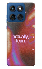 Pink Aura Moto Edge 60 Hard Case Back Cover by Casekaro