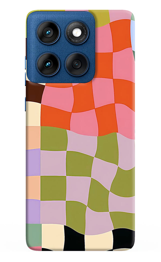 Wavy Grid Moto Edge 60 Hard Case Back Cover by Casekaro